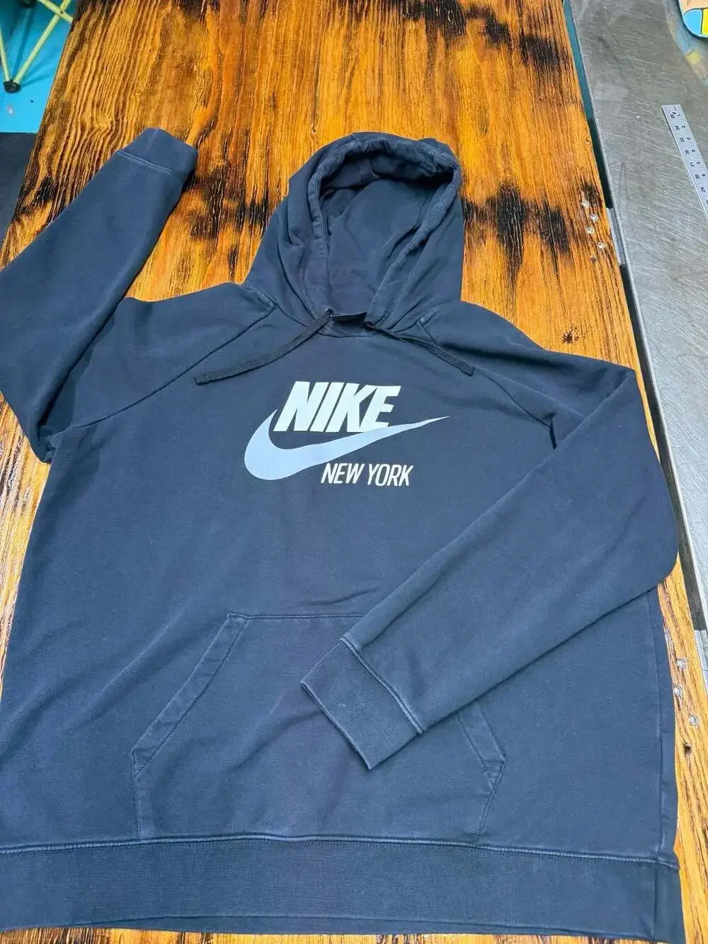 Nike New York Hoodie Size XXL Black Pullover Sweatshirt Spell Out